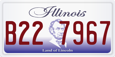 IL license plate B227967
