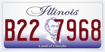 IL license plate B227968