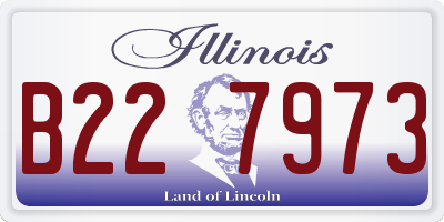 IL license plate B227973