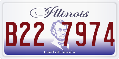 IL license plate B227974