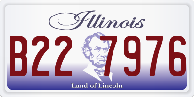 IL license plate B227976