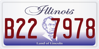 IL license plate B227978