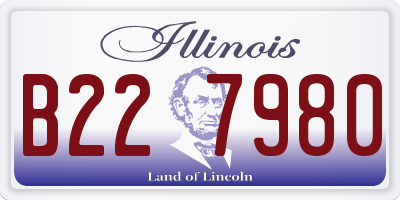 IL license plate B227980