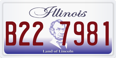 IL license plate B227981