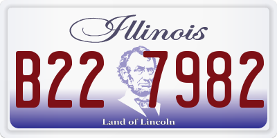 IL license plate B227982