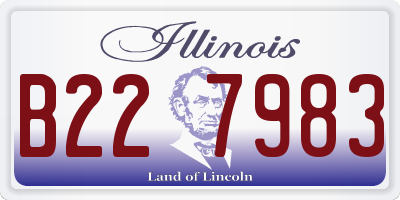 IL license plate B227983