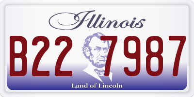 IL license plate B227987