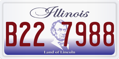 IL license plate B227988