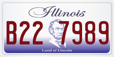 IL license plate B227989