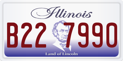 IL license plate B227990