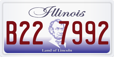 IL license plate B227992