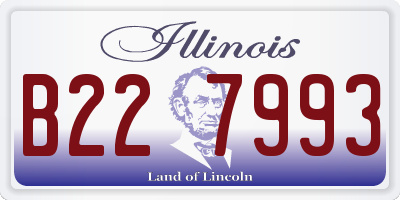 IL license plate B227993