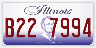 IL license plate B227994