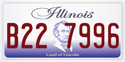 IL license plate B227996