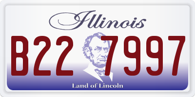 IL license plate B227997