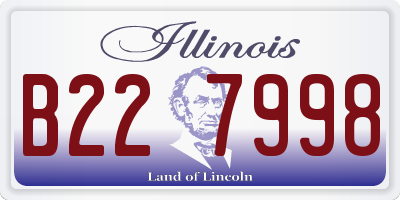 IL license plate B227998