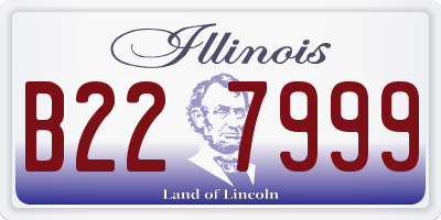 IL license plate B227999