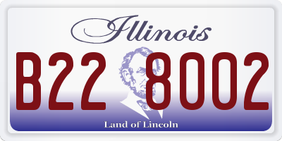 IL license plate B228002