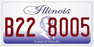 IL license plate B228005