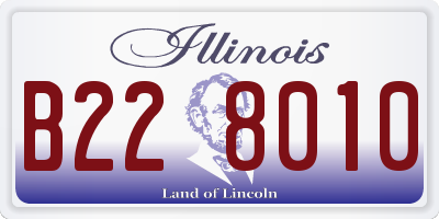 IL license plate B228010