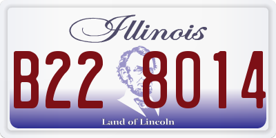 IL license plate B228014
