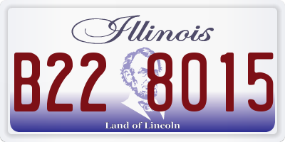 IL license plate B228015