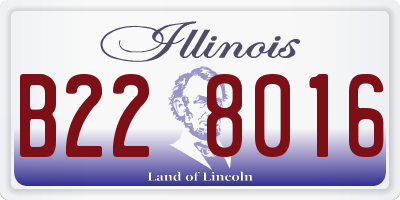 IL license plate B228016