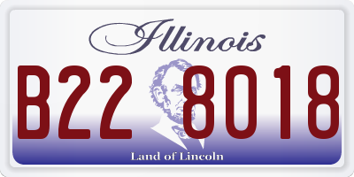 IL license plate B228018