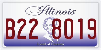 IL license plate B228019