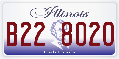 IL license plate B228020