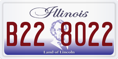 IL license plate B228022