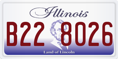 IL license plate B228026