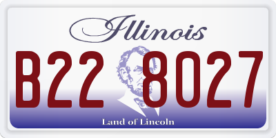 IL license plate B228027