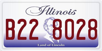 IL license plate B228028