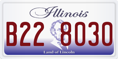 IL license plate B228030