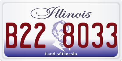 IL license plate B228033
