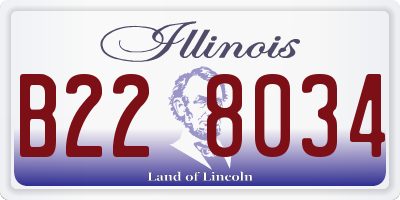 IL license plate B228034