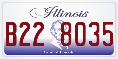 IL license plate B228035