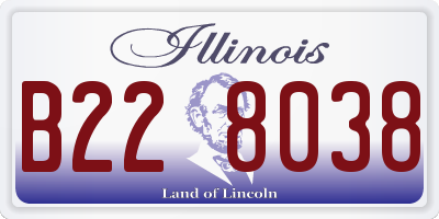 IL license plate B228038