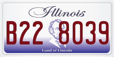 IL license plate B228039