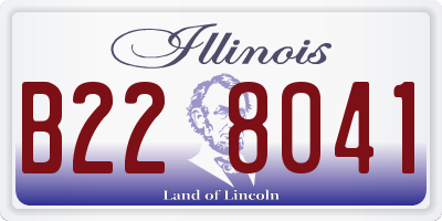 IL license plate B228041