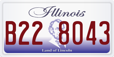 IL license plate B228043