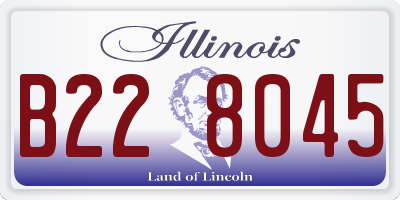 IL license plate B228045