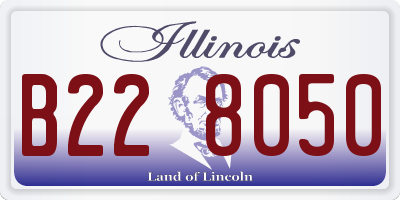 IL license plate B228050