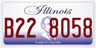 IL license plate B228058