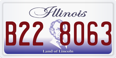 IL license plate B228063