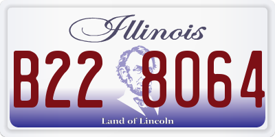 IL license plate B228064
