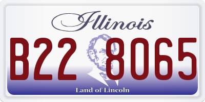 IL license plate B228065