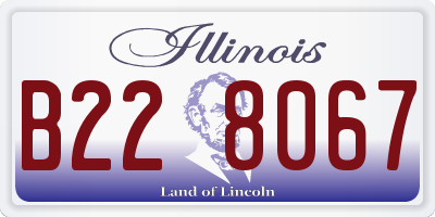 IL license plate B228067