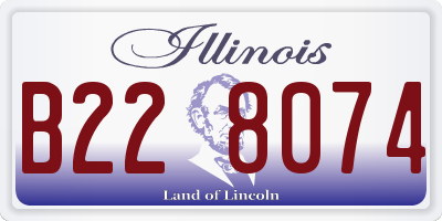 IL license plate B228074